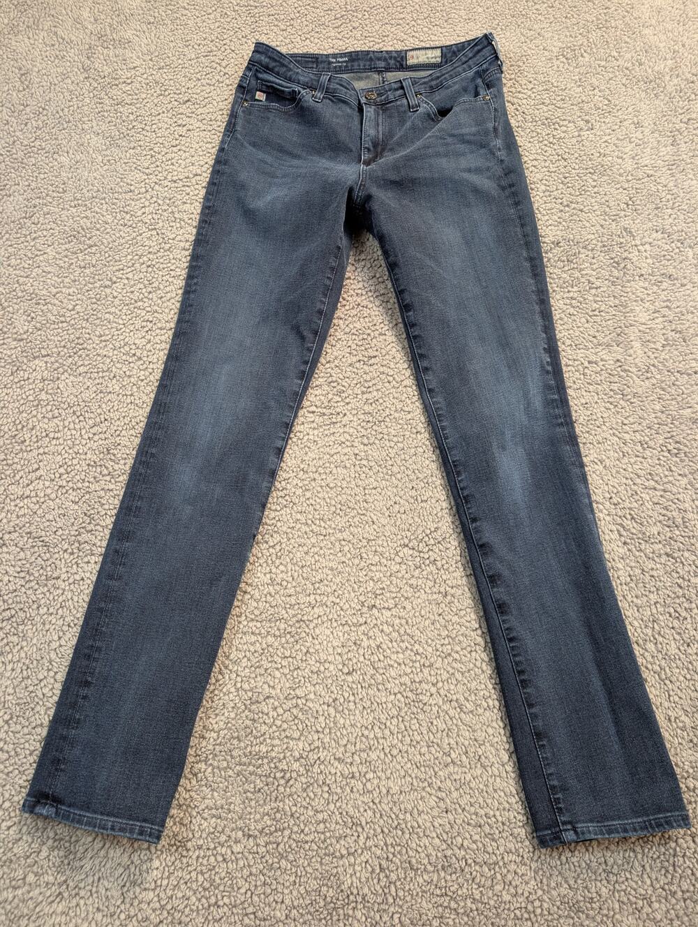 AG Contour 360 Jeans Women's 27R Blue The Prima Cigarette Leg (0876)